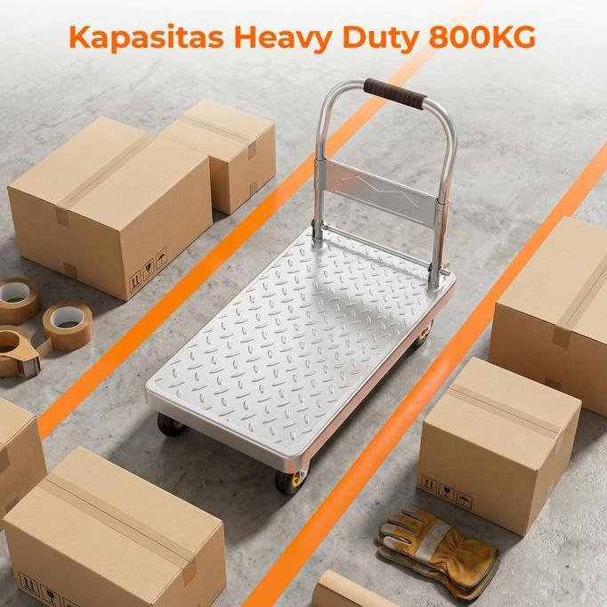 REAIM Troli Baja Kuat Tebal Tali Besi  Lemari bengke Ringan Lipat Troli Kecil Portable Hand Truck Tr