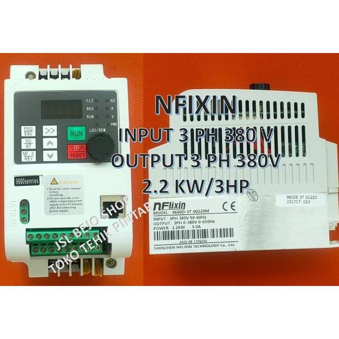NFLIXIN Variable Frequency Drive Vector Inverter 3 Phase VFD 2.2KW 380