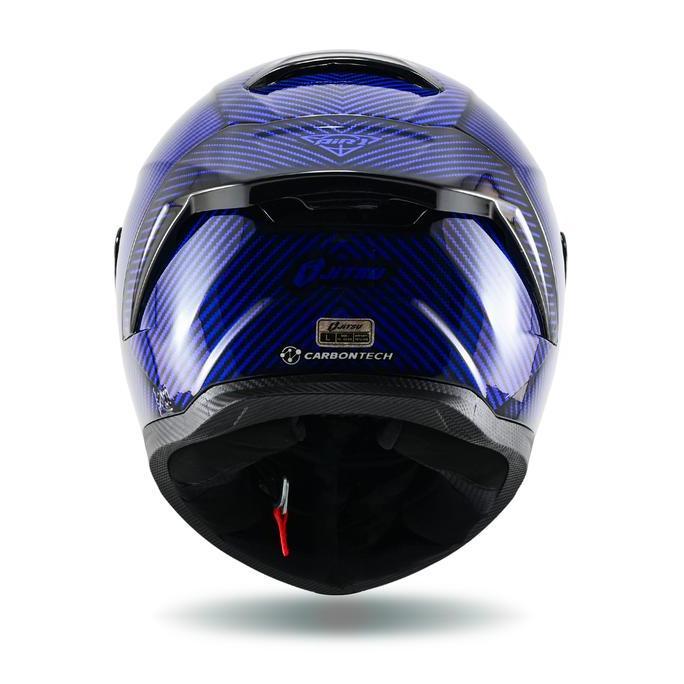 Comet- Helm Full Face Helm Jitsu Air 1 Motif Carbon Visor Silver Motorcycle Sporty