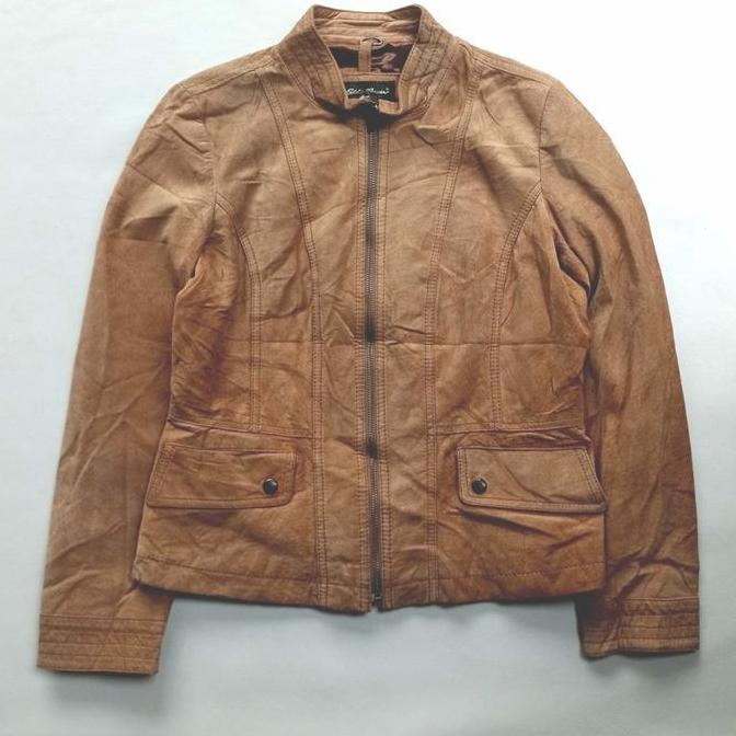 PROMO eddie bauer seattle suede genuine leather jaket schott women biker cdg