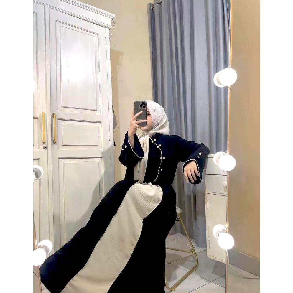 Cheongsam dress/ Gamis Cheongsam / Abaya Cheongsam/ Gamis mewah elegant/ Gamis Hitam by Zyeran gamis