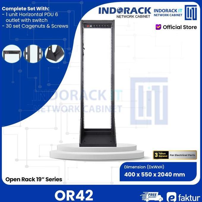 OPEN RACK INDORACK RACK SERVER 42U OR42 MURAH