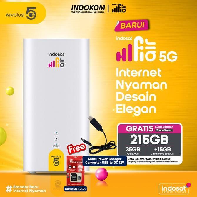INDOSAT HIFI AIR 5G H2 H153 MODEM 5G HIGH SPEED FREE KUOTA 215GB MURAH