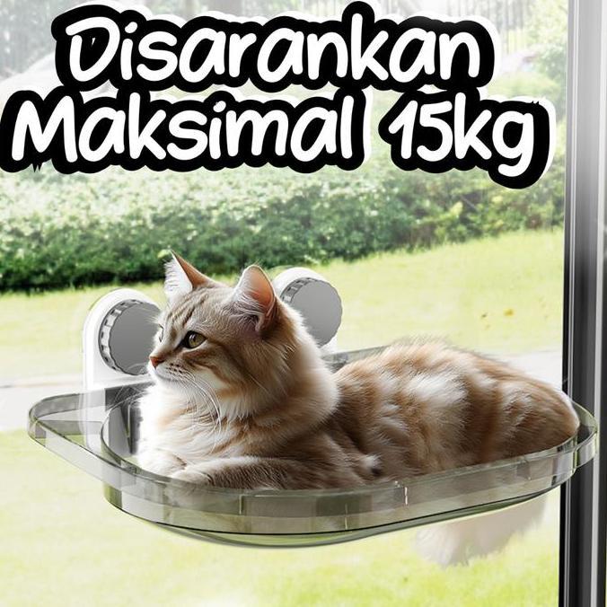 Hammock Kucing Tempel Jendela Tempat Tidur Kucing Gantung Santai Anti Slip Kuat Cat Hammock BS