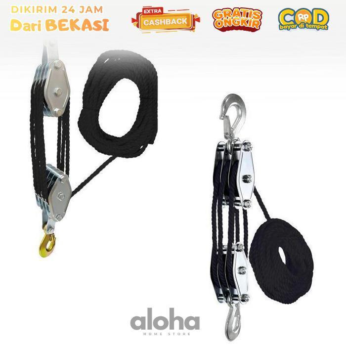 ALHM - 20m Alat Katrol Barang Manual Alat Derek Manual Katrol Kerekan Alat Derek Manual Katrol Manua