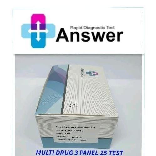 ANSWER Multi Drug 3 Parameter / Rapid Tes Narkoba 3P (AMP-MOP-THC) ANSWER