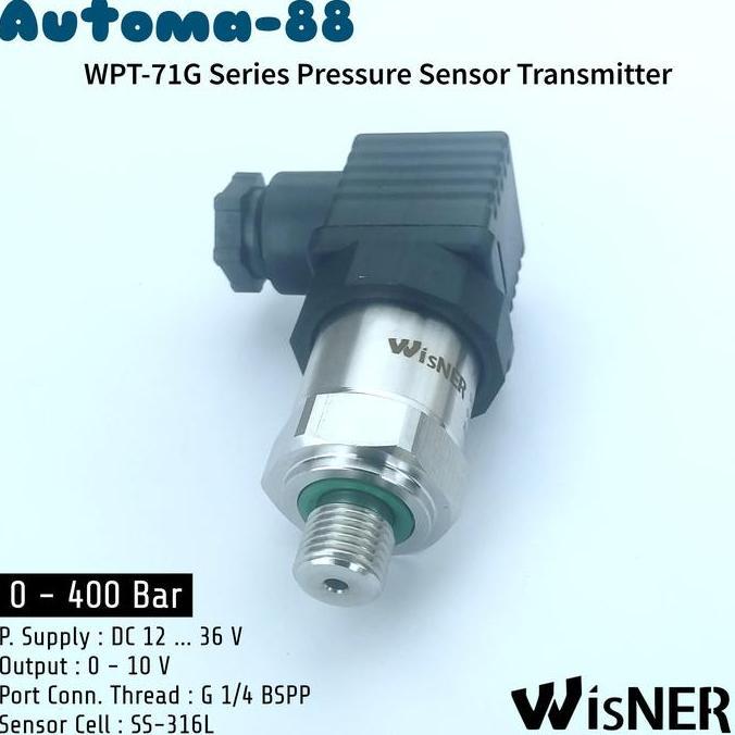 PRESSURE TRANSMITTER 0-400BAR OUTPUT 0-10V 3 WIRE DC 24V 400 BAR