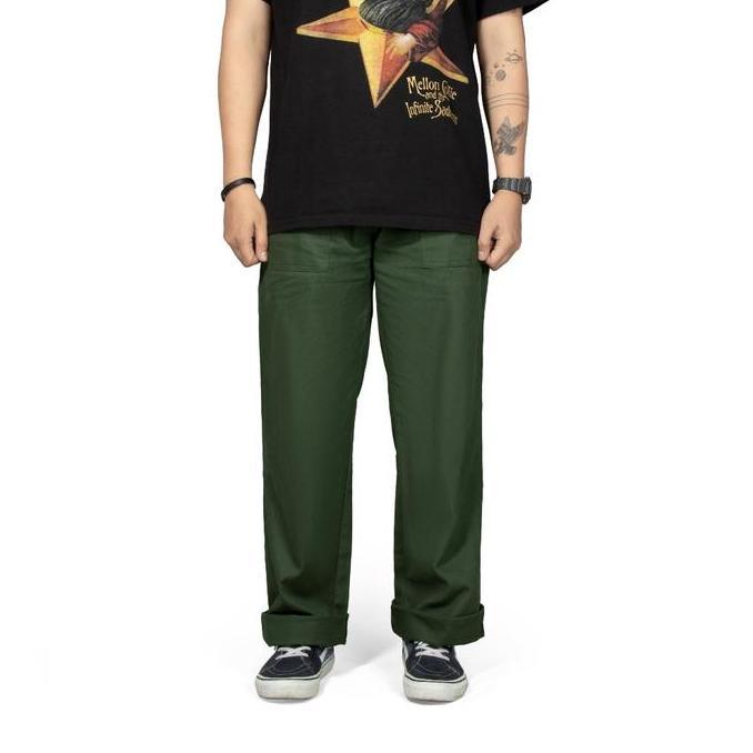 Roofwell - Micare Army | Chino Fatigue | Celana Chino Panjang | Chino Pants | Celana Fatigue Twill U