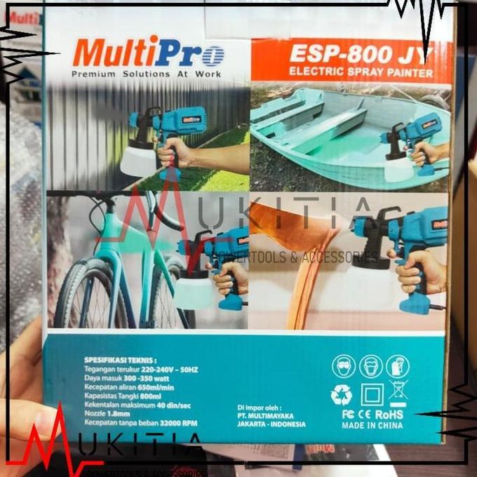 Spraygun Elektrik Multipro Esp800 Nozzle Kuningan Multipro Spray Gun Terbaru 