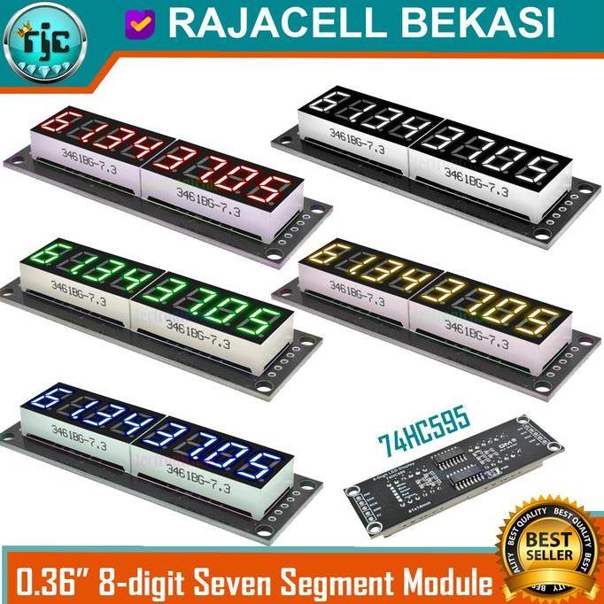 Module Seven Segment 8-Digit 0.36" Tm1637 Led 7-Segment Display Rgbyw