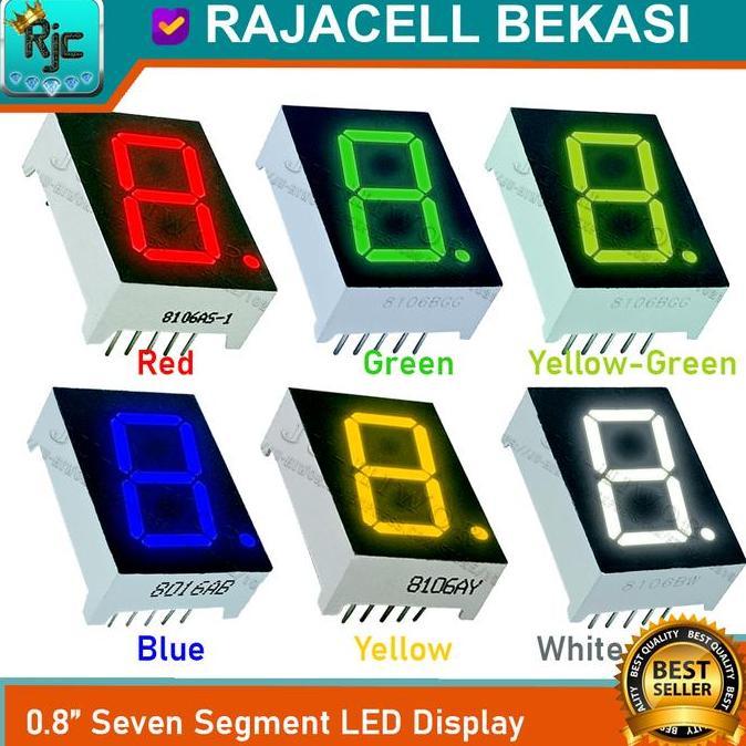 0.8" Seven Segment Display 1 Digit 7-Segment 0,8 Inch Led Digital Tube