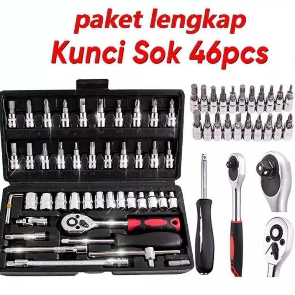 LIMITED Kunci set 46 pcs full set motor kunci/ kunci set lengkap