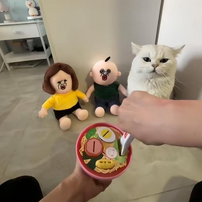 Mainan Piring Makan Boneka Mell Chan Ramen Set Baby Alive Doll Plate Aksesori Mell Chan Mainan Anak 