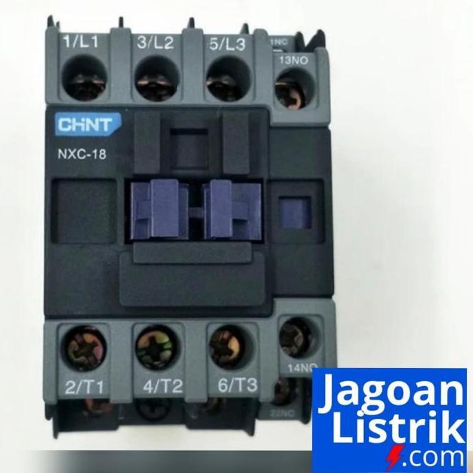 Kontaktor Chint Nxc-18 3P 7.5Kw 18A Nxc18 Nxc 18 Coil 220V / 400Vac Contactor Terbaru 