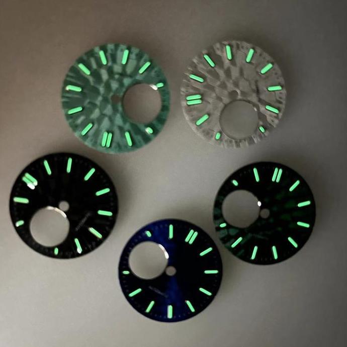 Seiko Mod Open Heart Dial NH 28.5mm Lume Hijau