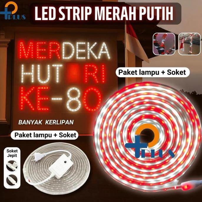 Led Strip Lampu Dekorasi 17 Agustus / Lampu 17 Agustus Merah Putih / Spesial 17 Agustus / Lampu Hias