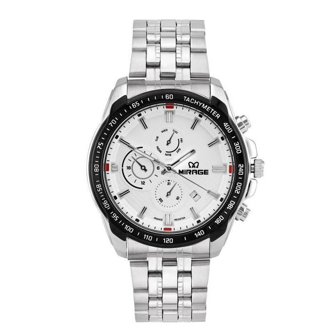 Orologio- Mirage Tch - Jam Tangan Analog Pria Silver Sporty Anti Air 8535 / 8883 M