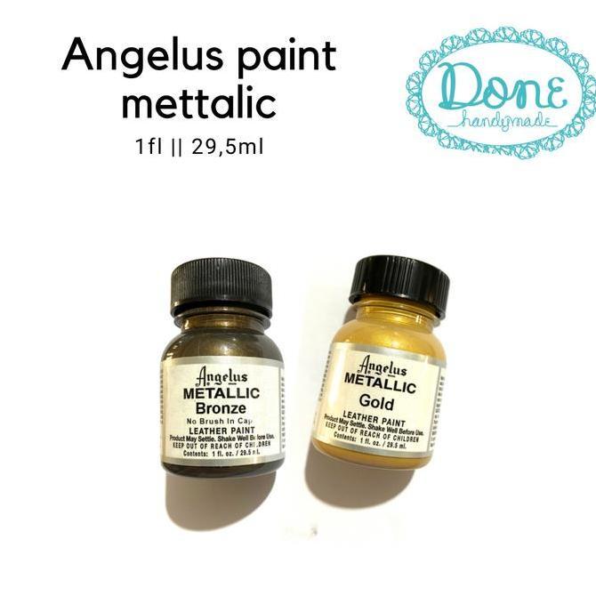ANGELUS PAINT METALLIC CAT KULIT CAT KAIN CAT KANVAS FABRIC PAINT MURAH