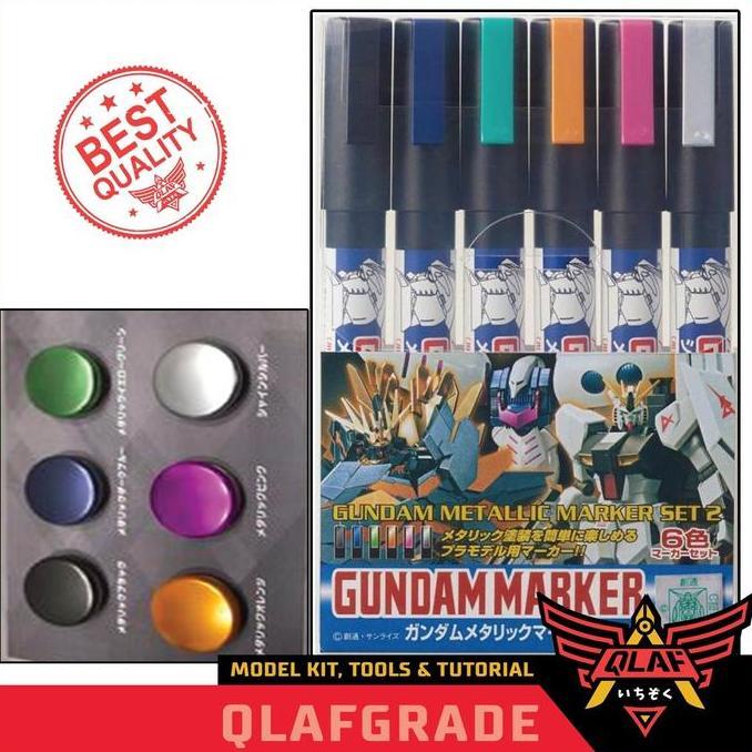 METALLIC MARKER SET 2 - GUNDAM MARKER SET MURAH