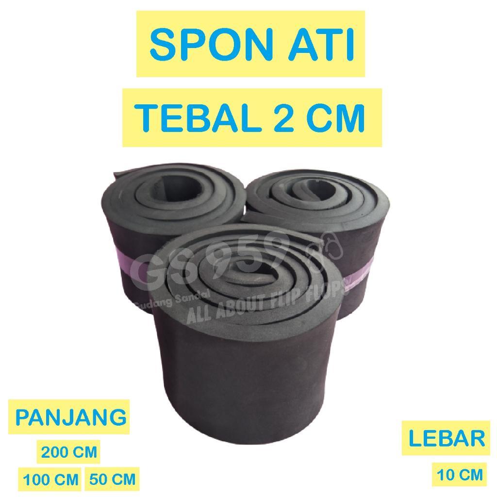 Spon Ati / Busa Ati / Spon Eva Tebal 2 Cm Warna Hitam Bentuk Potongan Persegi Panjang