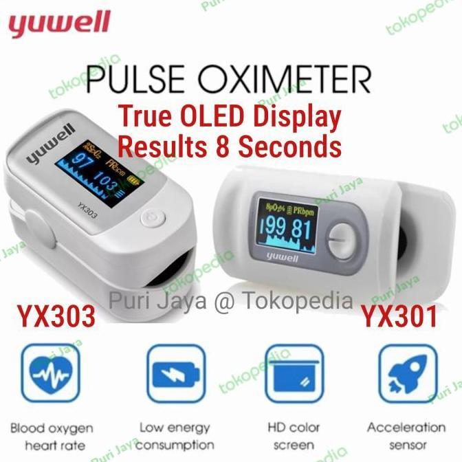Best seller Yuwell Oximeter YX306 YX301 YX303 YX102 Oxymeter SPO2 Garansi Terlaris