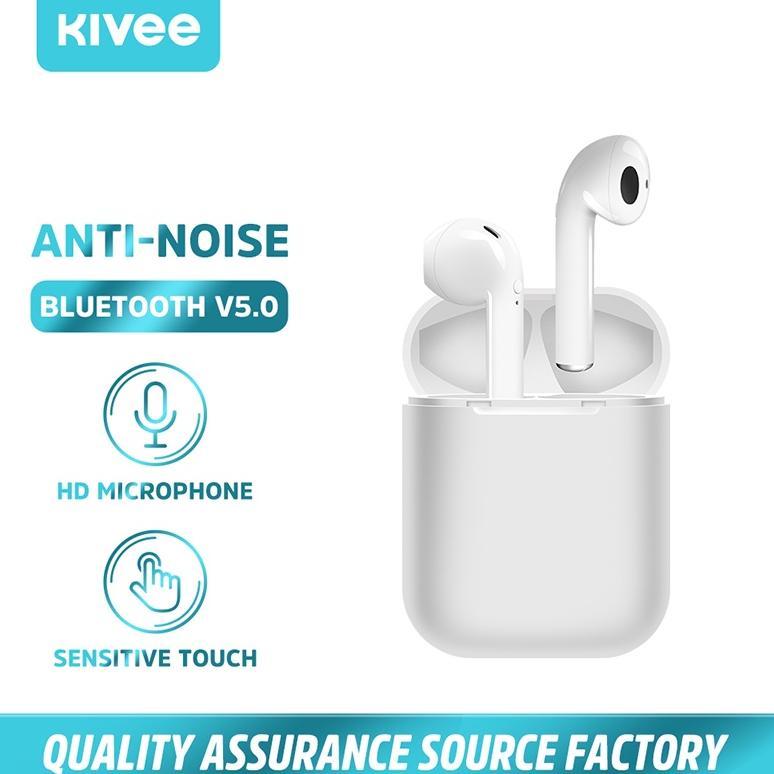 Big Promo Kivee Headset Bluetooth Tws Earphone Iphone Wireless Gaming Kv-Tw90 Anti Noise Bass Hd Mic