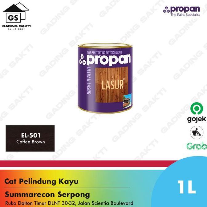 Propan Ultran Lasur EL-501 Coffee Brown LS504 / Cat Pelindung Kayu 1Lt
