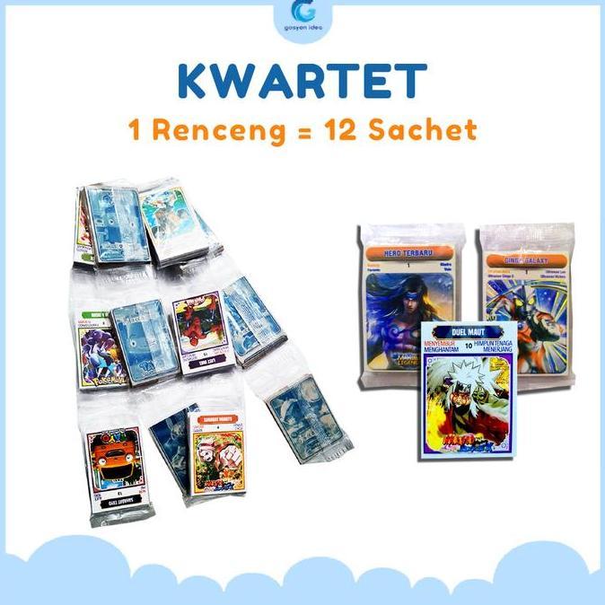 Mainan Koleksi Kwartet Kartu Karakter Kartun Anak [ 1 Renceng ]