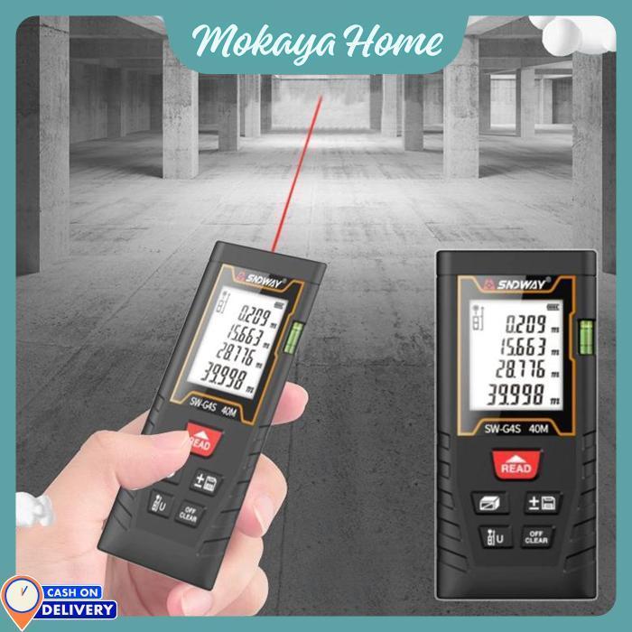 Mokaya Home - Laser Meteran Digital 40m Meteran Laser Alat Ukur Meteran Laser Meteran Infrared Laser