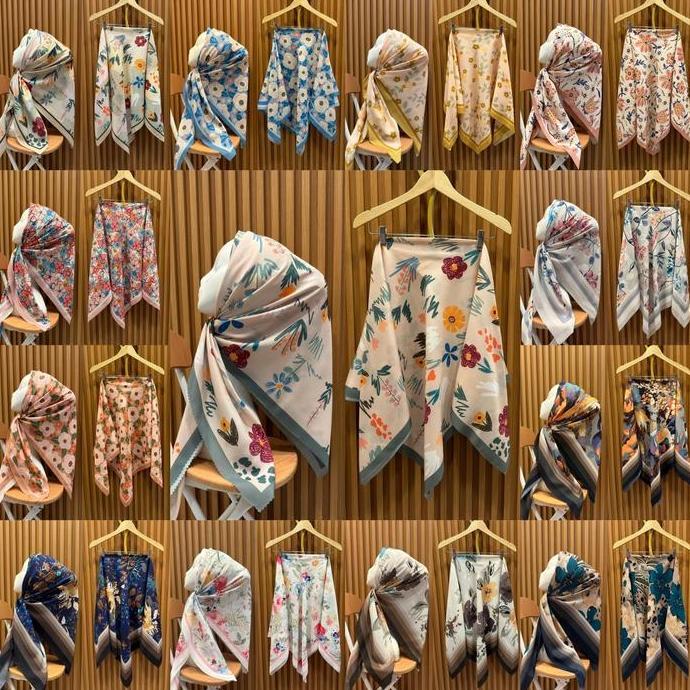 HIJAB SEGI EMPAT MOTIF VOAL PREMIUM Kode M 91-100