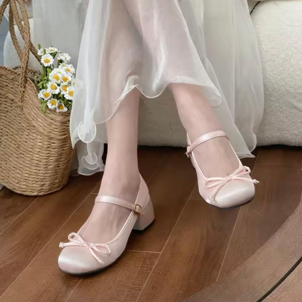 Super Sepatu Korea Heels Wanita 3Cm Sintetis Elegan