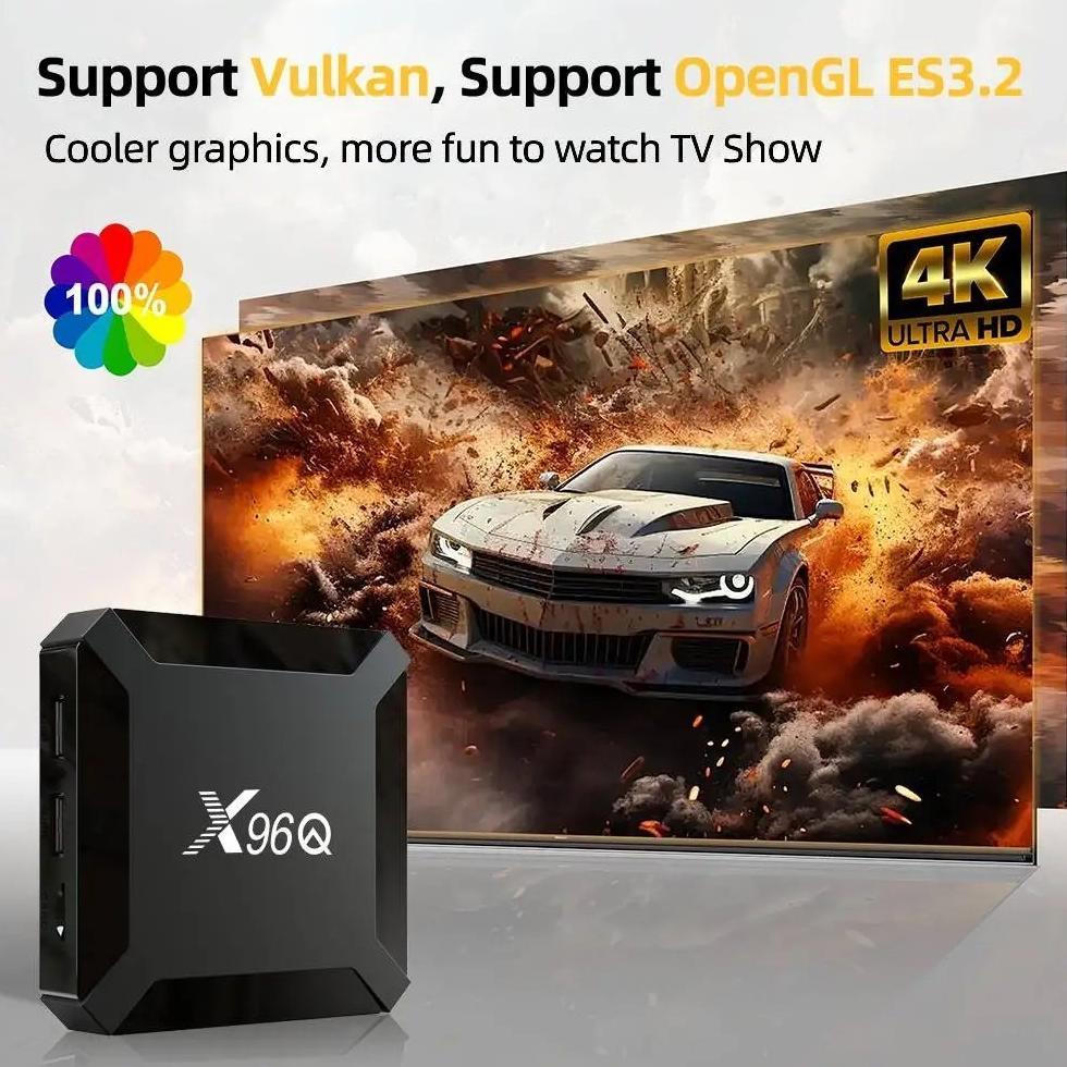 HOT PRODUCT X96Q  Android TV Box  All Winner H313 Android 10.0  Support Bluetooth / STB Android TV S