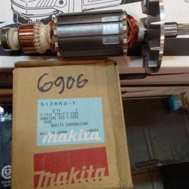 Armature 6906 Makita Original  Rotor Angker 6906 Original Makita