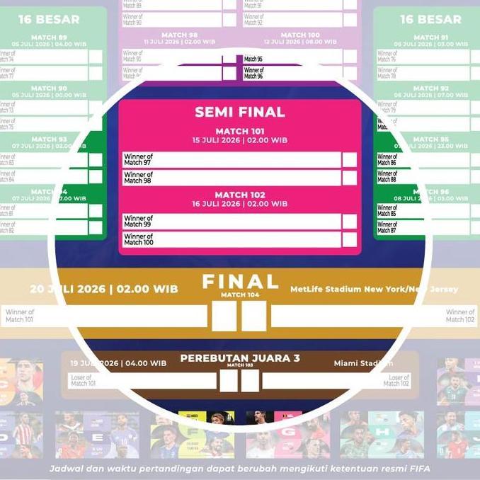 Poster Jadwal Pertandingan Piala Dunia 2026