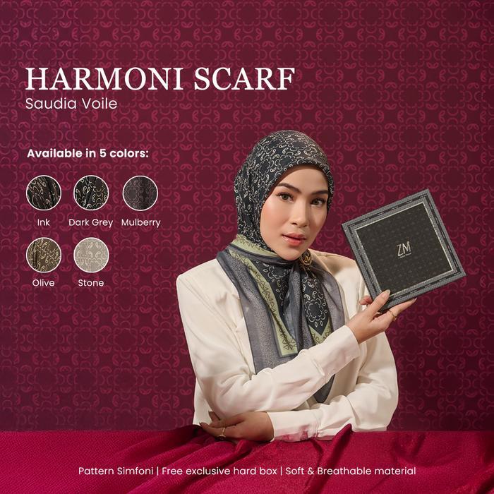[INCLUDE HARD BOX] ZM Zaskia Mecca - Simfoni Scarf Tasdia Voil Hijab Motif - Harmoni Series | Square