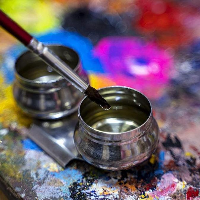 DITSY Oil Paint Pot Stainless Steel Drum Painting Palette Oil Paint