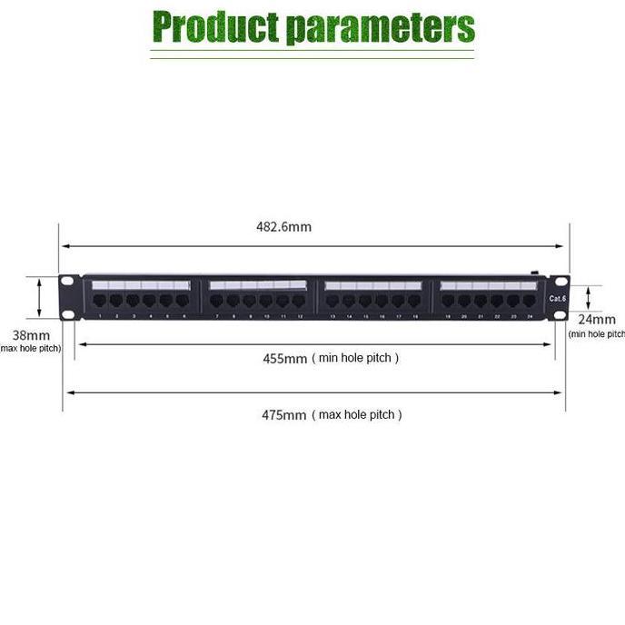 DITSY Patch Panel 24 Port CAT6 Network Patch Panel 24 Core