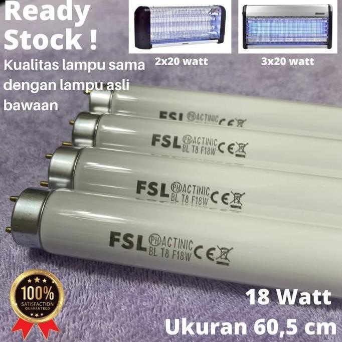 Lampu Perangkap Nyamuk 18/20 Watt T8 Fsl Refill Krisbow Insect Killer