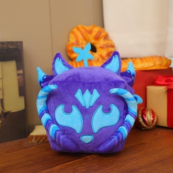 Lucu- Readybloxs Fruits Plushie-Boneka Buah Blox Anime Game Plush Toy Fruit Leopard Pattern Box Plus
