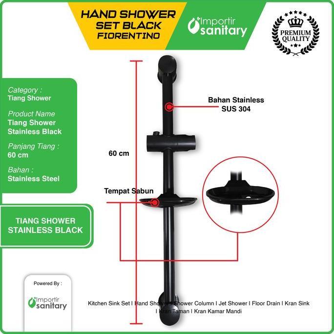 Hand Shower Set Black Fiorentino/Hand Shower Kamar Mandi/Hand Shower Set