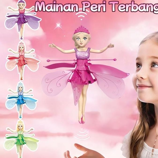 HIKAUN Mainan Anak Mainan Peri Terbang Sensor Karakter Mainan Peri Terbang Sensor Tangan Mainan Peri