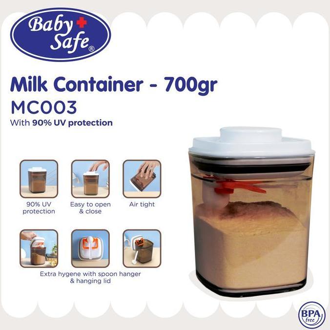 BABYSAFE - MC003 - WADAH PENYIMPANAN SUSU FORMULA 700 ML | TOPLES SUSU FORMULA | KOTAK SUSU FORMULA 
