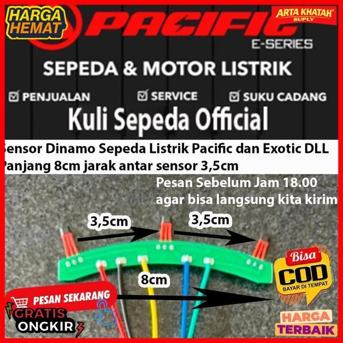 Sensor Dinamo Sepeda Listrik U-Winfly Df8-Df7-Df5-D8Pro Panjang Pcb 8Cm Jarak Sensor 3,5Cm.