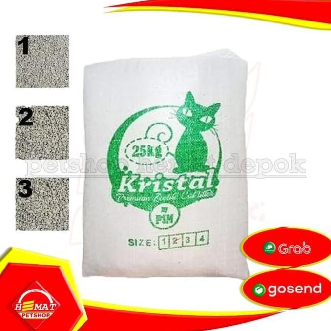 Mew- Pasir Kucing Zeolit Zeolite Bisa Dicuci Halus Kasar Sedang 25 Kg