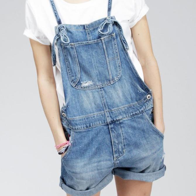 Ninety Degrees Short Overall A01 Series Light Blue 41A01D3LL