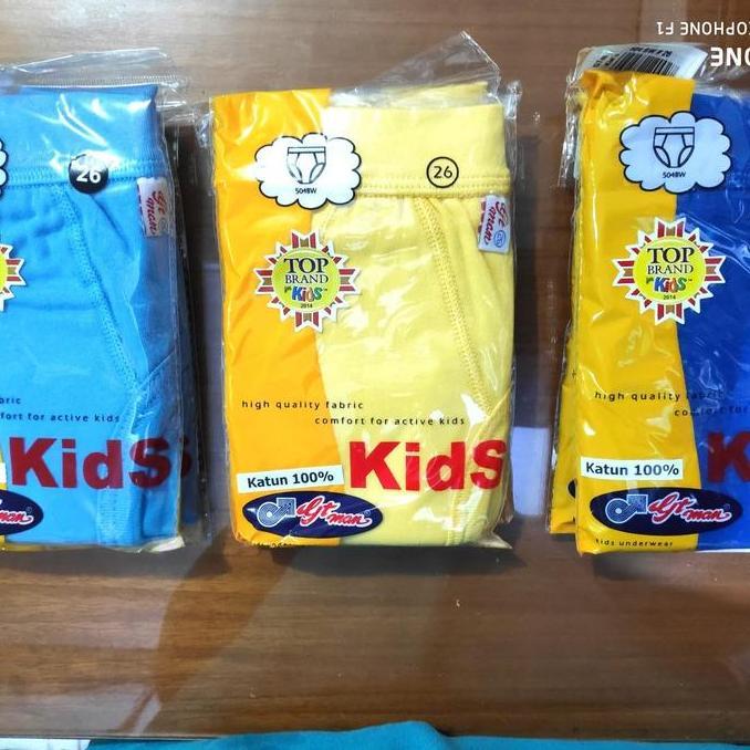 Kids- Celana Dalam Anak Gt Man Rna Polos / Cd Anak Gt Man 504 Bw Spandex