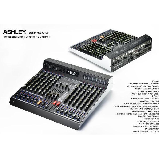 MIXER AUDIO ASHLEY HERO12 / HERO 12 (12 CHANNEL)