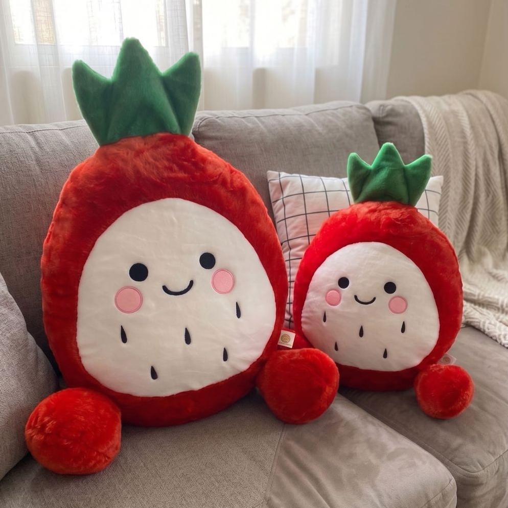 [BRINQ] Bantal Boneka Plush Toys Dragon Fruit Buah Naga Smile Soft Cute
