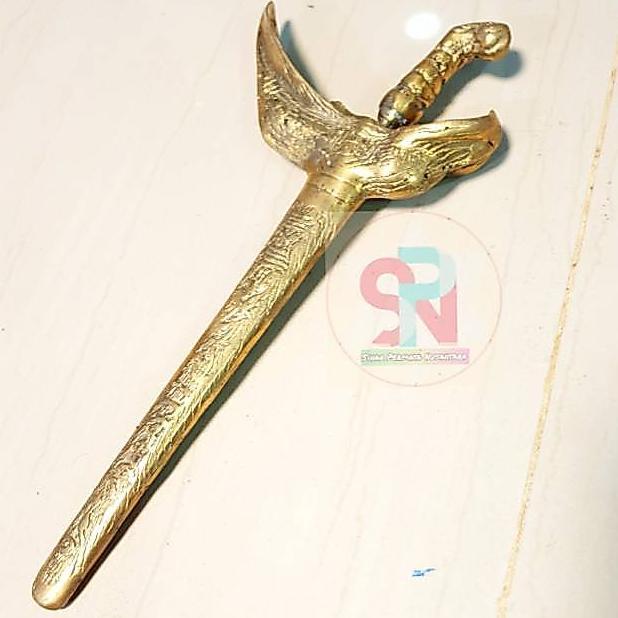 Promo Keren Souvenir Keris Naga Nogo Kembar Kuningan Full Gagang Handle Termurah Ready Terbaik