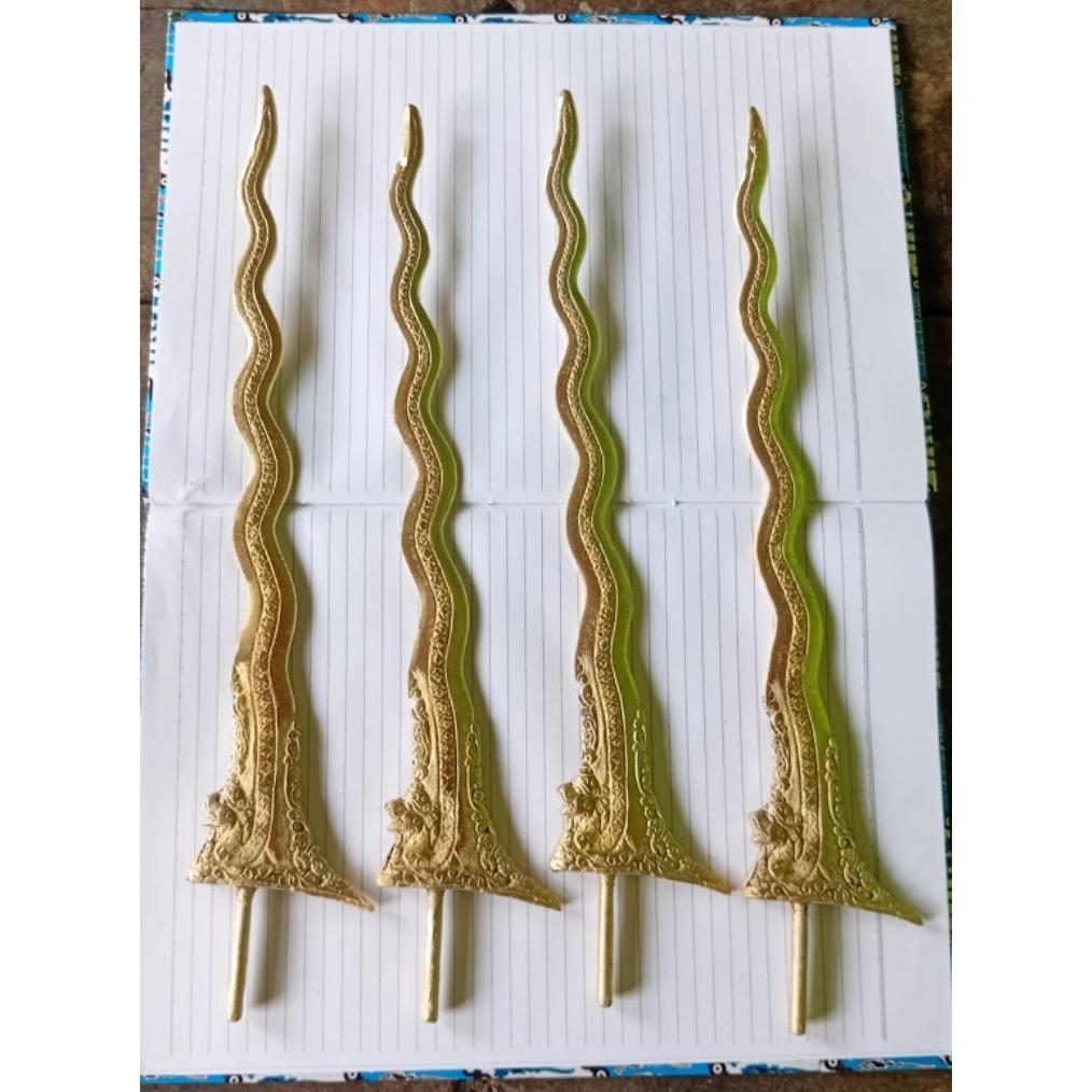 Bilah Keris Kuningan Naga Luk 11 Panjang 31 Cm Termurah Ready Terbaik